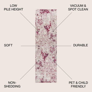 Contemporary POP Modern Abstract Vintage Faded Runner Rug