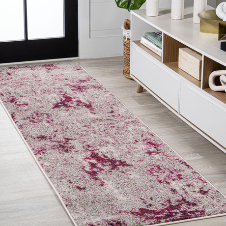 Contemporary POP Modern Abstract Vintage Faded Runner Rug