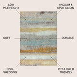 Contemporary POP Modern Abstract Vintage Runner Rug