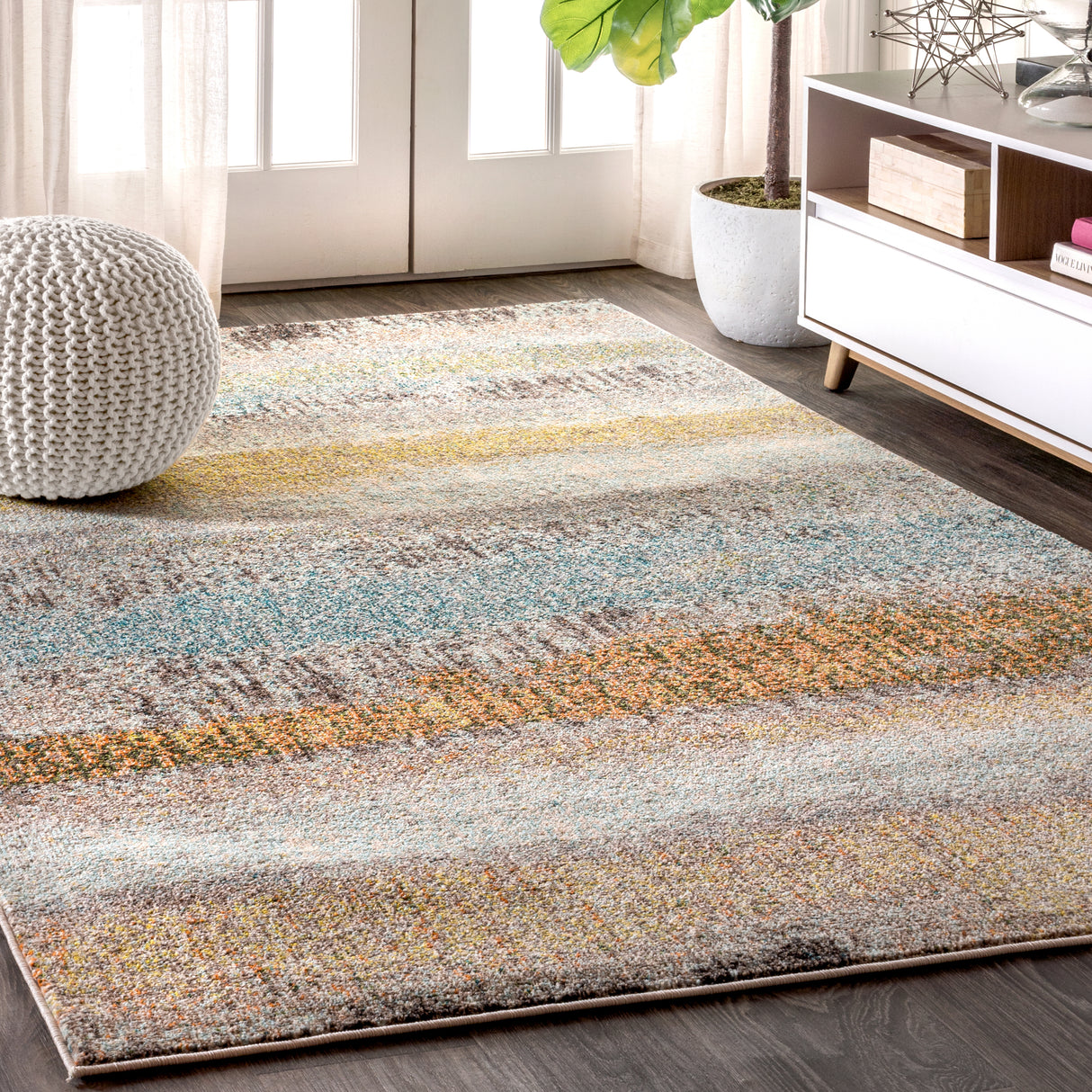 Contemporary POP Modern Abstract Vintage Runner Rug