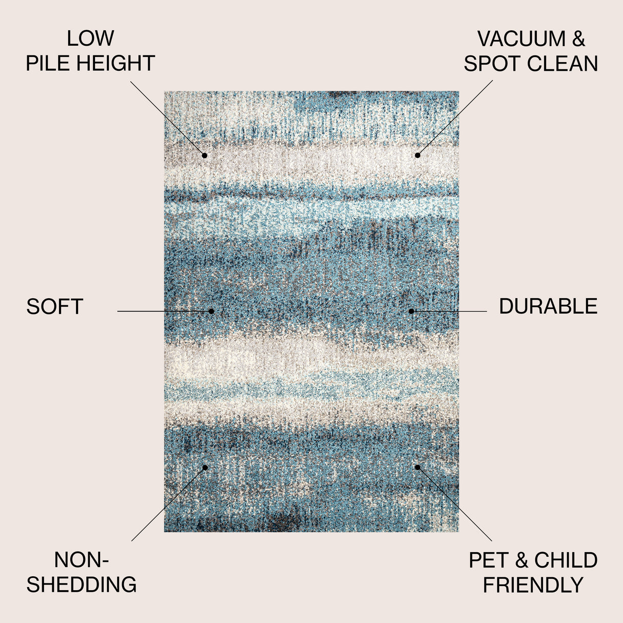 Contemporary POP Modern Abstract Vintage Runner Rug