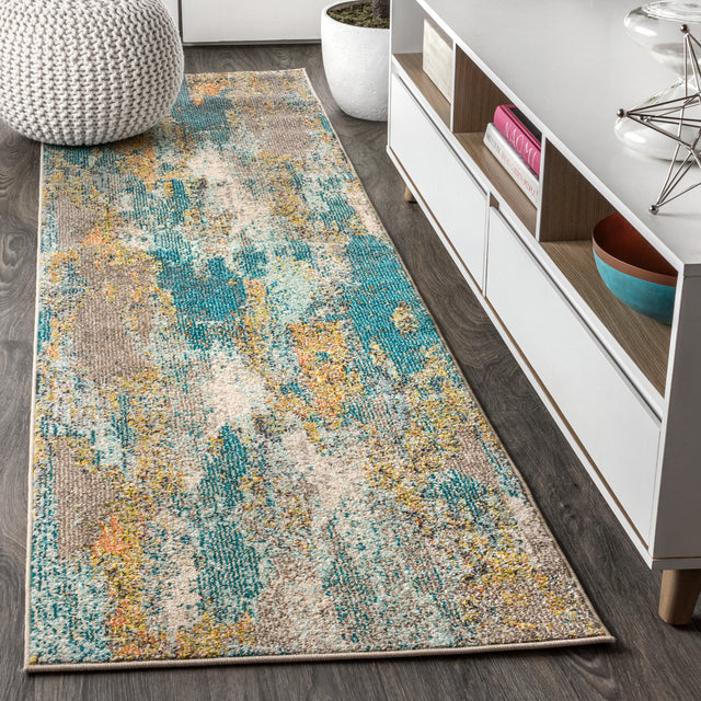 Contemporary-POP-Modern-Abstract-Vintage-Waterfall-Runner-Rug-Runner-Rugs