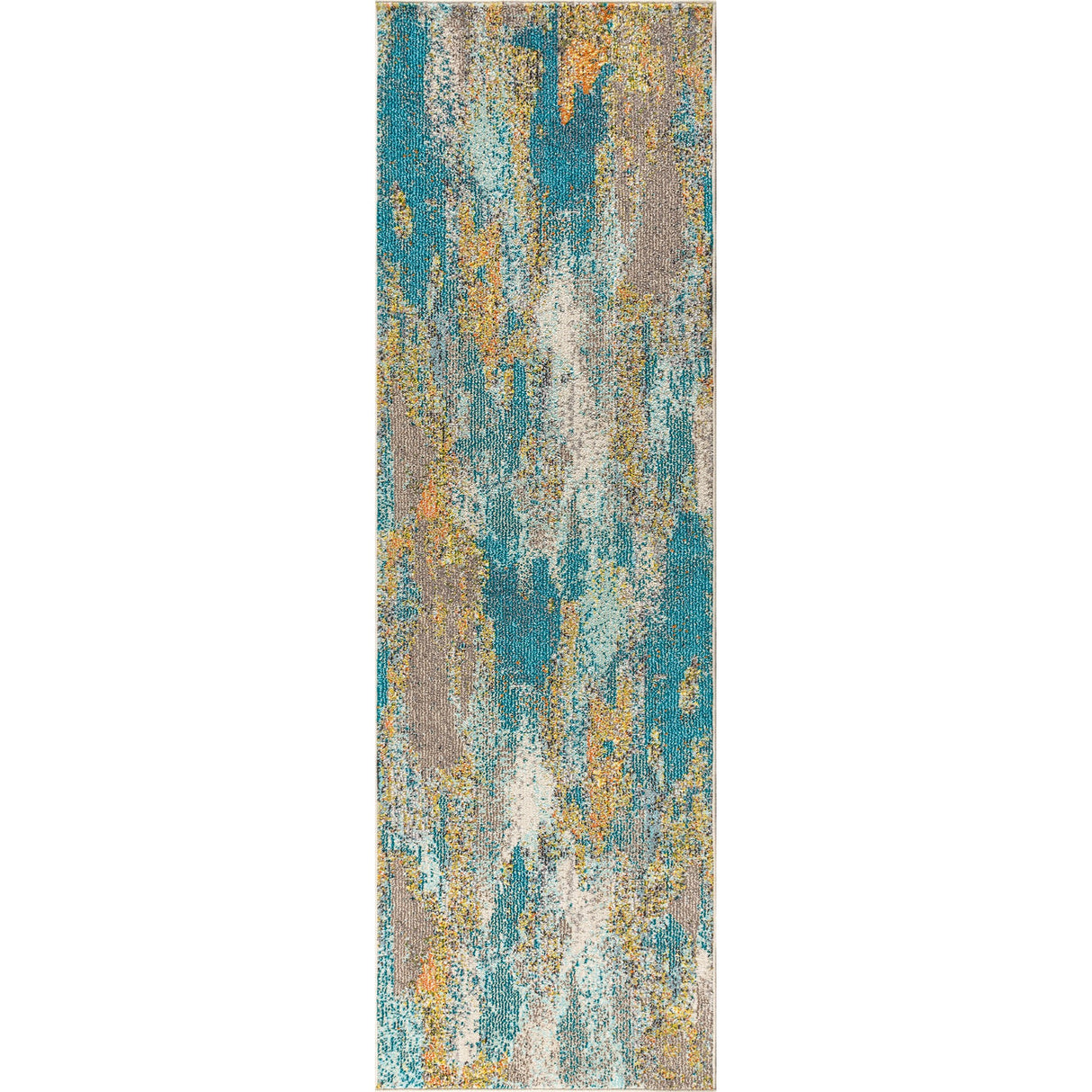 Contemporary POP Modern Abstract Vintage Waterfall Runner Rug