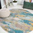 Contemporary-POP-Modern-Abstract-Vintage-Waterfall-Round-Area-Rug-Area-Rugs