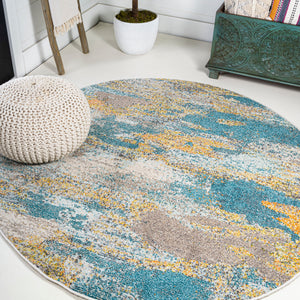 Contemporary-POP-Modern-Abstract-Vintage-Waterfall-Round-Area-Rug-Area-Rugs