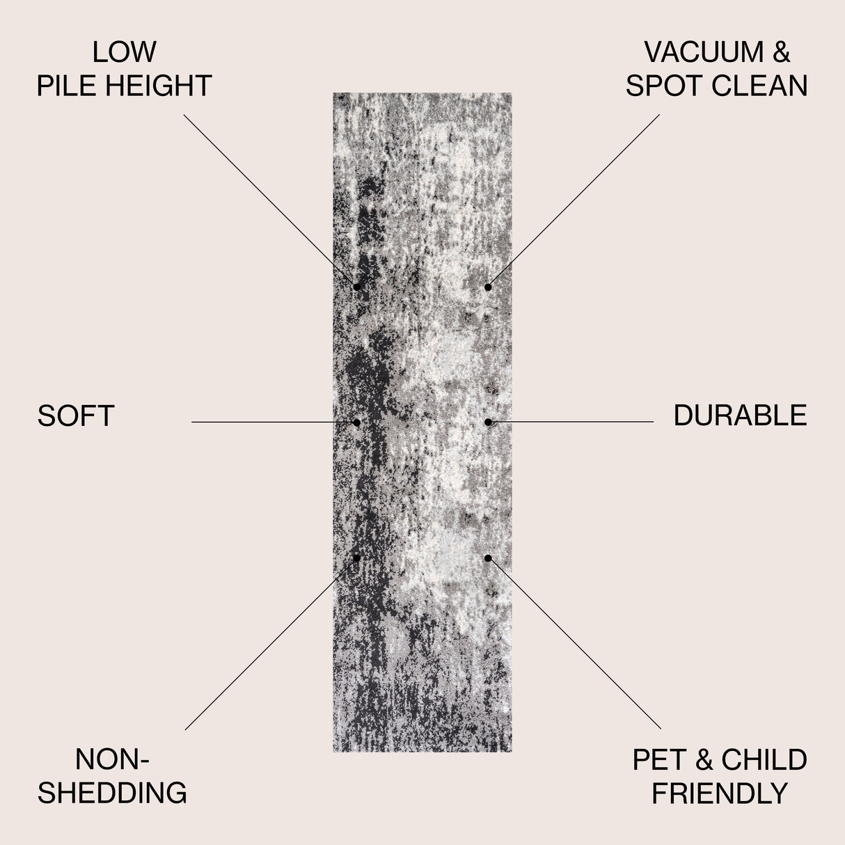 Storm Modern Abstract Runner Rug