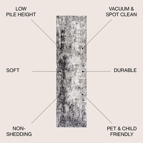 Storm Modern Abstract Runner Rug
