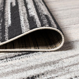 Linear Modern Half-Stripe Area Rug