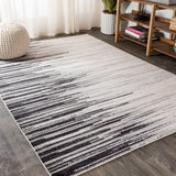 Linear Modern Half-Stripe Area Rug