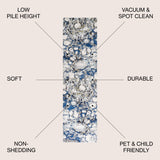 Pebble Marbled Abstract Runner Rug