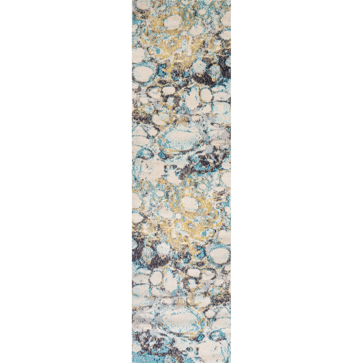 Pebble Marbled Abstract Runner Rug