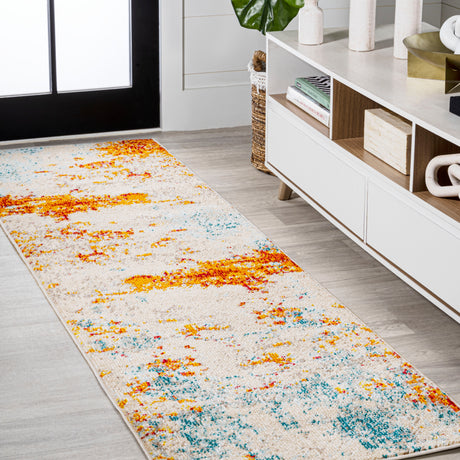 Sunset Modern Abstract Runner Rug