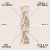 Marmo Abstract Marbled Modern Runner Rug