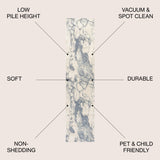 Marmo Abstract Marbled Modern Runner Rug