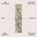 Marmo Abstract Marbled Modern Runner Rug