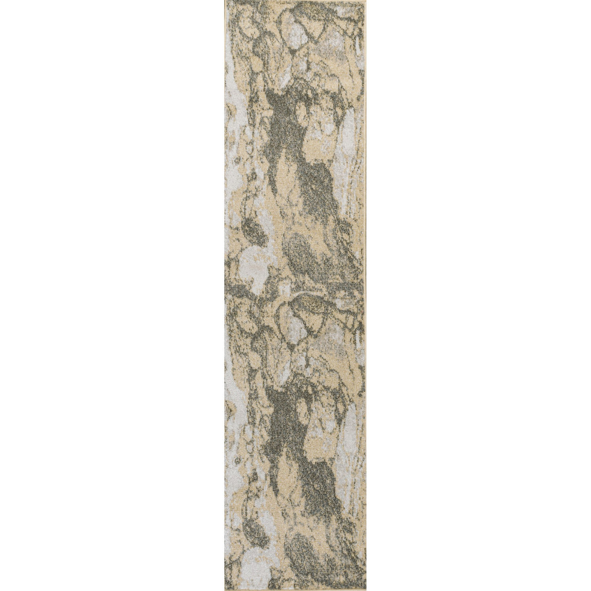 Marmo Abstract Marbled Modern Runner Rug