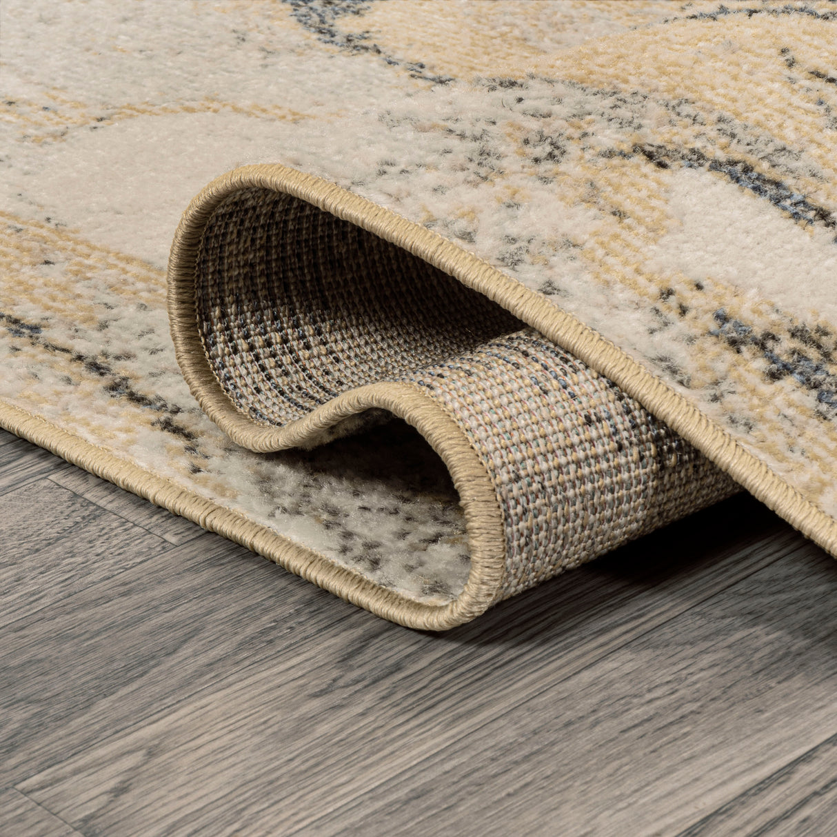 Marmo Abstract Marbled Modern Runner Rug