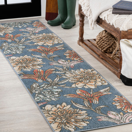 Giglio-Modern-Botanical-Flower-Runner-Rug-Runner-Rugs