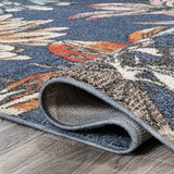 Giglio Modern Botanical Flower Runner Rug