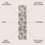 Giglio Modern Botanical Flower Runner Rug