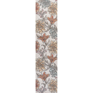 Giglio Modern Botanical Flower Runner Rug