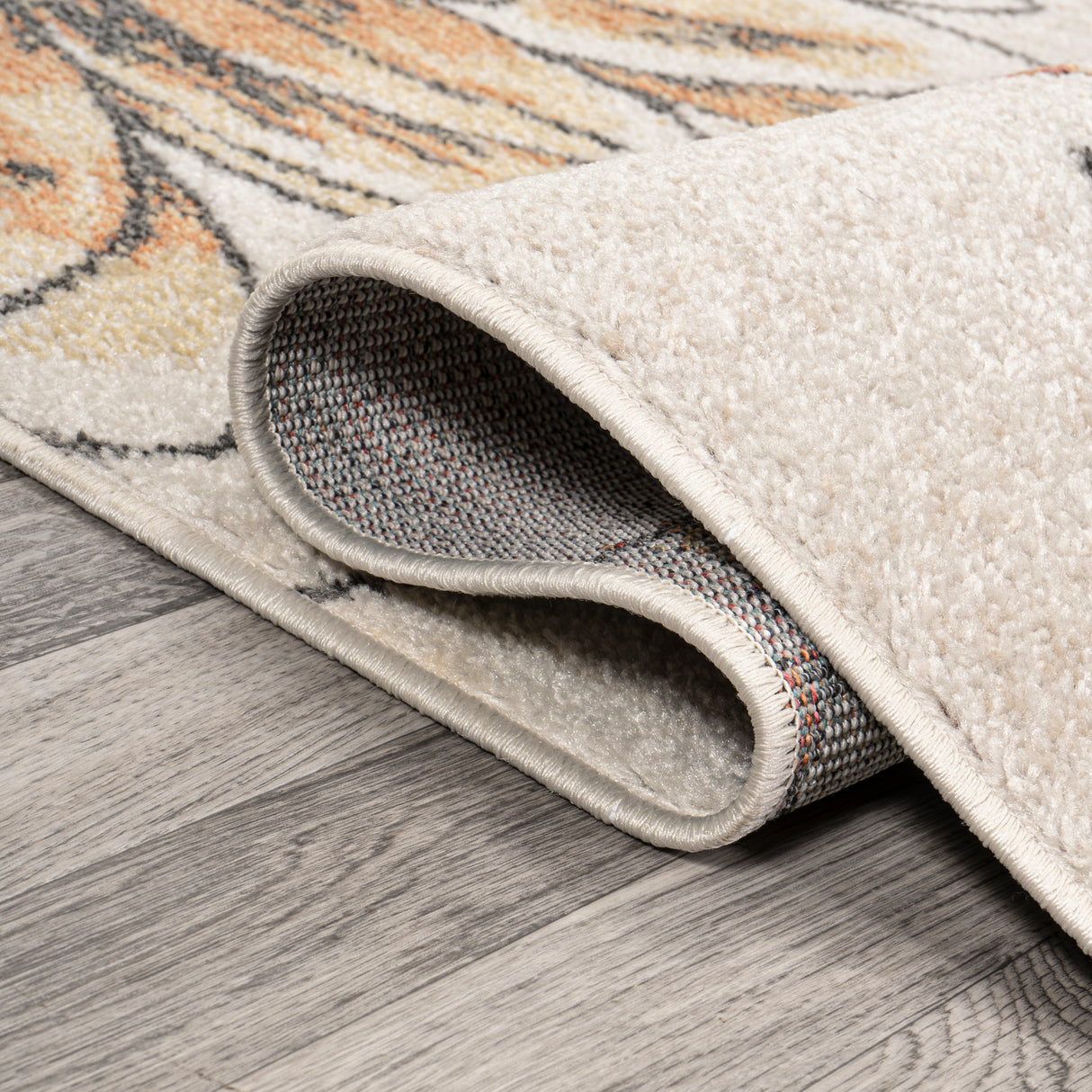 Giglio Modern Botanical Flower Runner Rug
