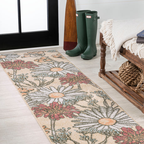 Dizi-Modern-Botanical-Wildflower-Runner-Rug-Runner-Rugs