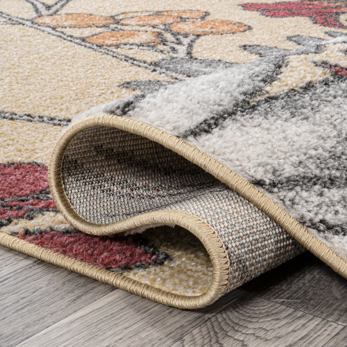 Dizi Modern Botanical Wildflower Area Rug