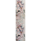 Pastello Modern Abstract Muted Flowers Runner Rug