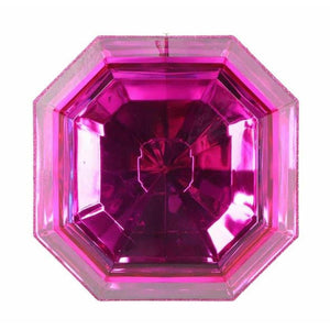 6" Acrylic Square Jewel Ornament: Fuchsia