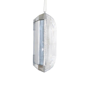 8" Acrylic Rectangle Jewel Ornament: Clear