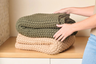 Cozy Knit Cotton Throw Blanket