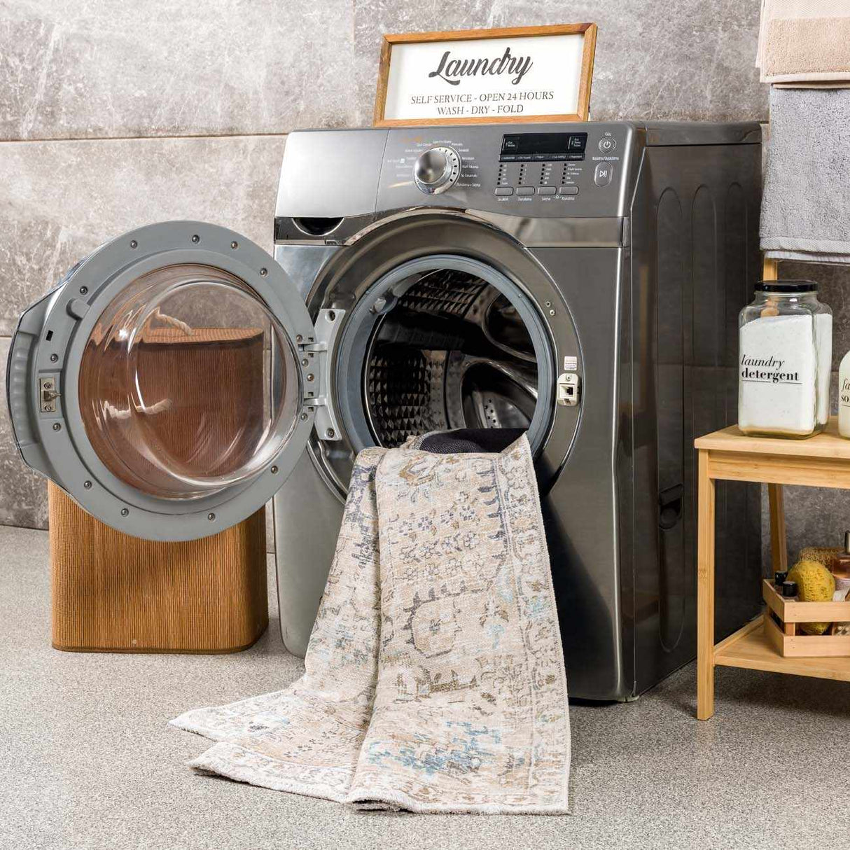 Beige Holi-4600 Washable Area Rug - Clearance