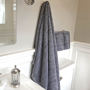 Bamboo Cotton Hand Towels - Viscose from Bamboo + Cotton - 2pk - Charcoal