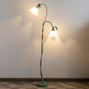 Calla Flower Floor Lamp Matte Green Floral Standing Light