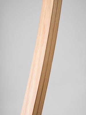 Arbora | Arc Floor Lamp with Beech Wood and Pleated Shade | Plug In Lamp for Living Room