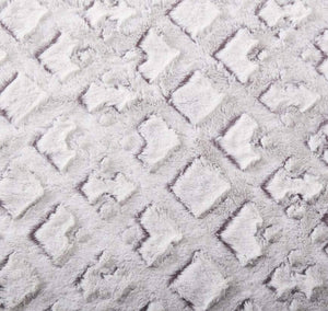 DaDa Bedding Luxury Dreamy Milky White & Purple Sherpa Backside Faux Fur Throw Blanket (M3395)
