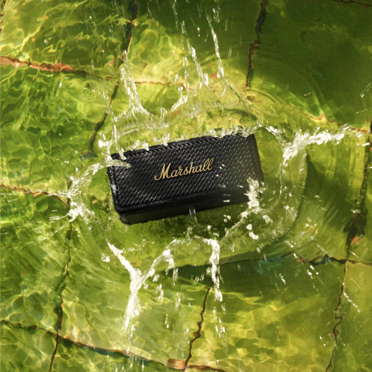 Certified Refurbished - Marshall Emberton II Portable Bluetooth Speaker, Black & Brass