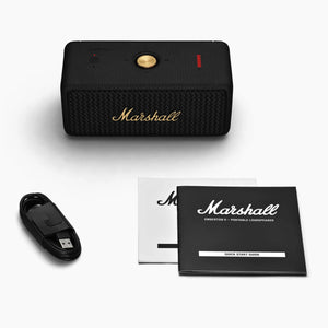 Certified Refurbished - Marshall Emberton II Portable Bluetooth Speaker, Black & Brass