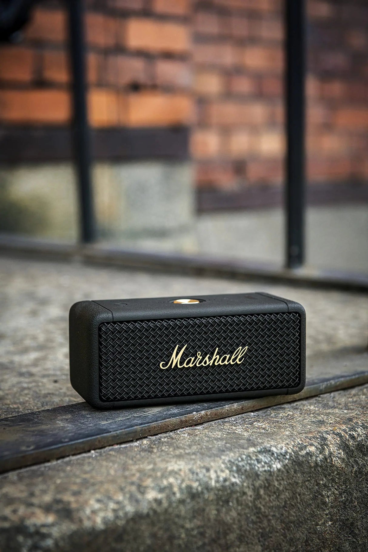Certified Refurbished - Marshall - Emberton Portable Bluetooth Speaker - Black & Brass