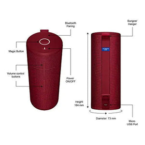 Certified Refurbished - Ultimate Ears - BOOM 3 Wireless Bluetooth Speaker - Sunset Red - 984-001352