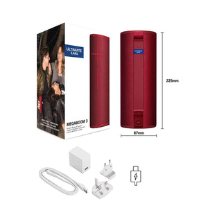 Certified Refurbished - Ultimate Ears MEGABOOM 3 Portable Bluetooth Speaker System - Red