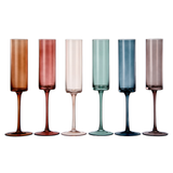 Tonal Champagne Flute Glassware, Set of 6