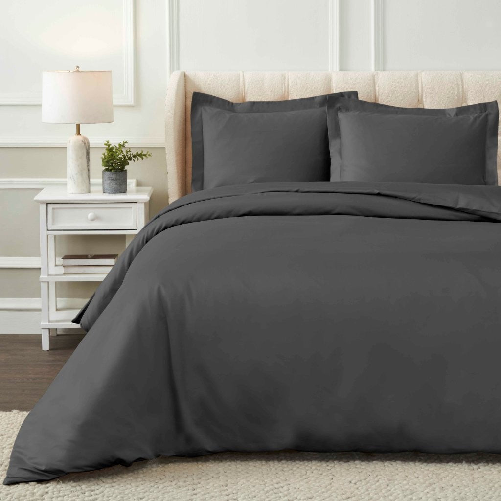1200 Thread Count Egyptian Cotton Solid Duvet Cover Set - Egyptian Cotton Duvet Cover Set by Superior