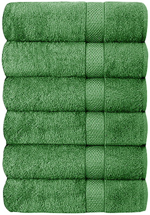 Set of 6 Hotel & Spa 100% Cotton Bath Towels 27x52 Inch