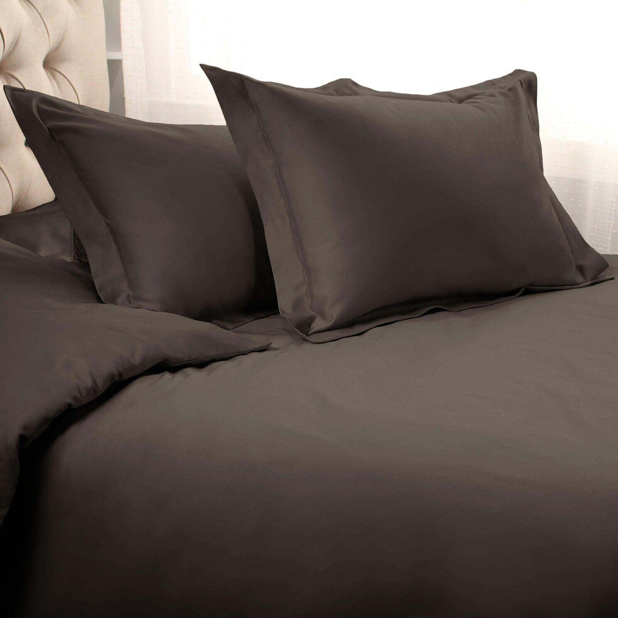 1000 Thread Count Egyptian Cotton Solid Duvet Cover Set - Egyptian Cotton Duvet Cover Set by Superior
