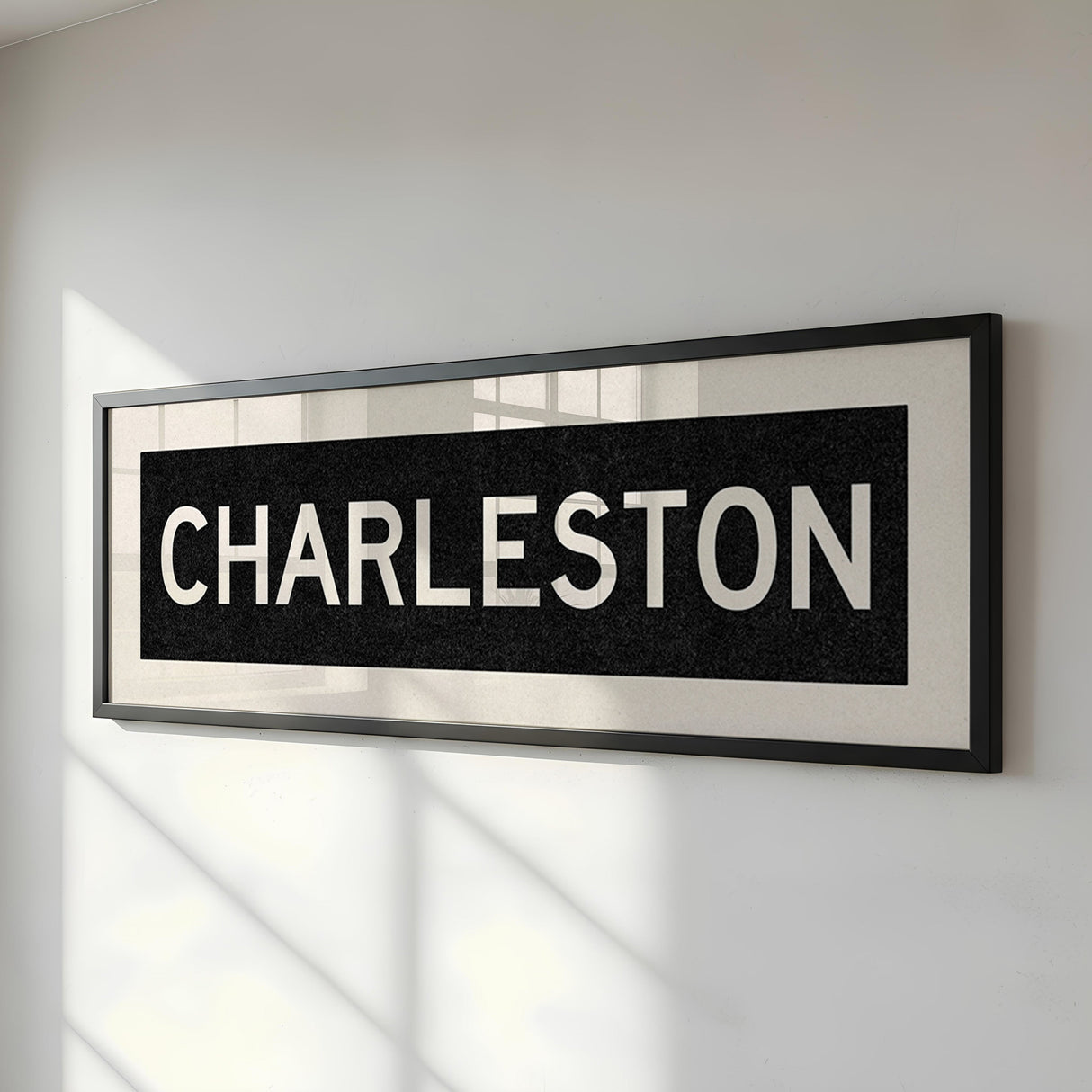 Framed Charleston South Carolina Bus Scroll