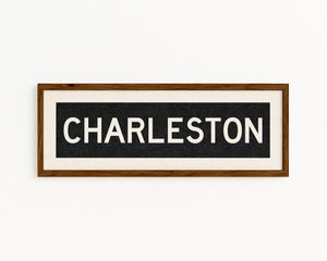 Framed Charleston South Carolina Bus Scroll
