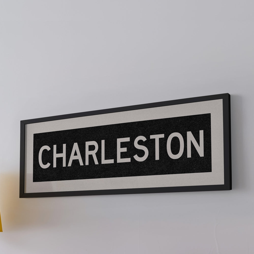 Framed Charleston South Carolina Bus Scroll