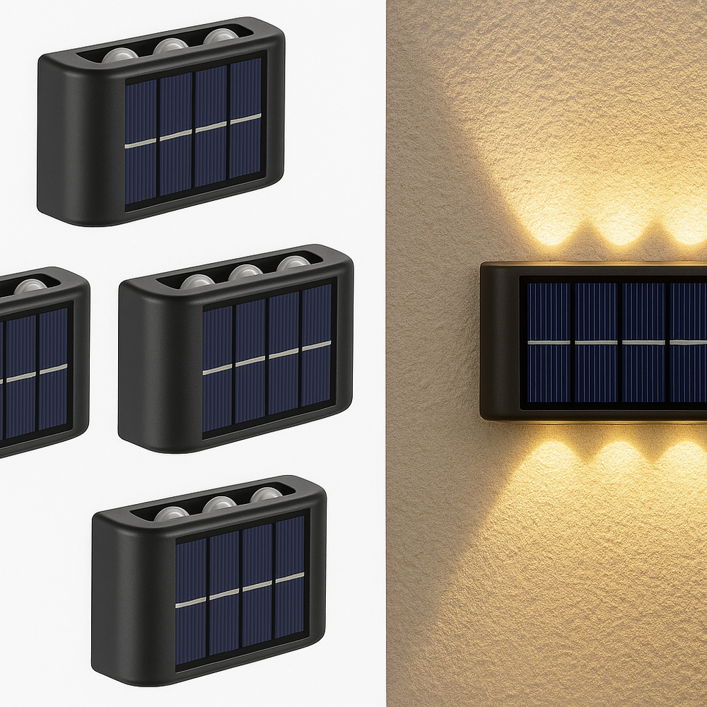 4-Pack-Solar-Outdoor-Wall-LED-Light-Outdoor-Lights